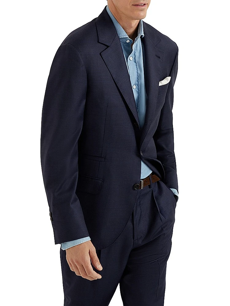 Virgin Wool Prince of Wales Blazer