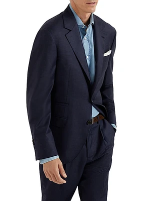 Virgin Wool Prince of Wales Blazer