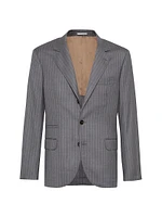 Virgin Wool Chalk Stripe Batavia Blazer