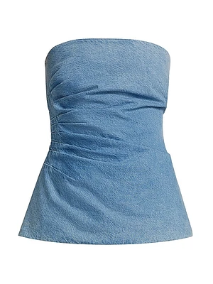 Leandra Denim Strapless Top