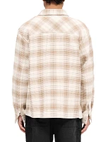 Waffle-Knit Flannel Shirt