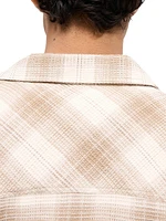 Waffle-Knit Flannel Shirt