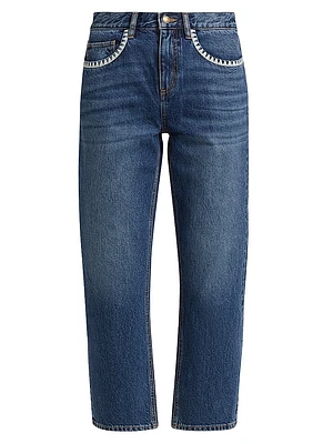 Joy Embroidered Crop Jeans