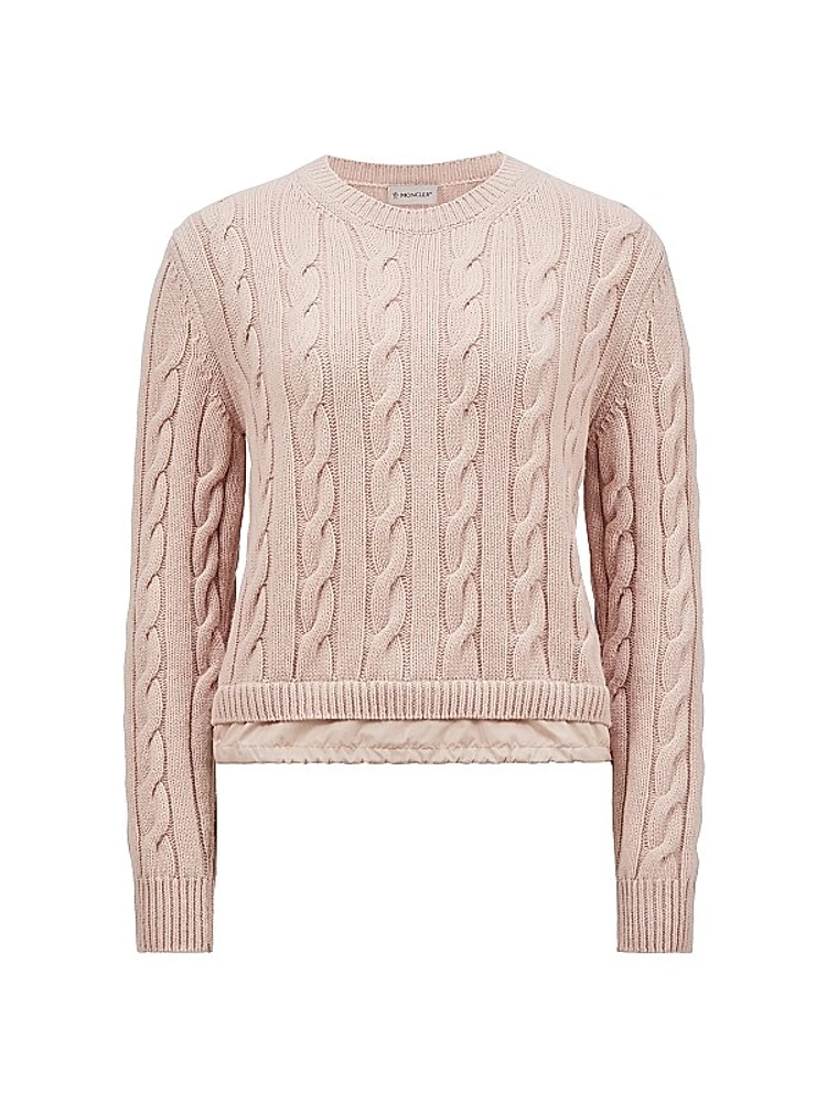 Crew Neck Sweater in Wool and Cashmere