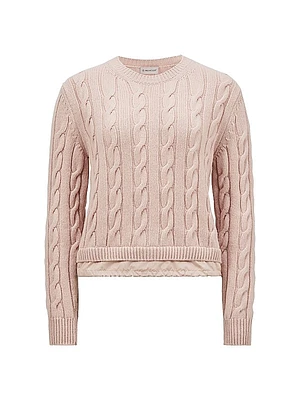 Crew Neck Sweater in Wool and Cashmere