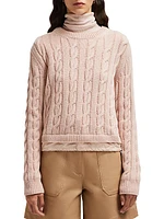 Crew Neck Sweater in Wool and Cashmere