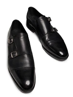 William Double-Buckle Monk Shoes