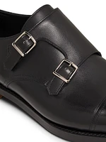 William Double-Buckle Monk Shoes