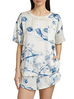 Grace Dines Silk T-Shirt & Shorts Set