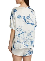 Grace Dines Silk T-Shirt & Shorts Set