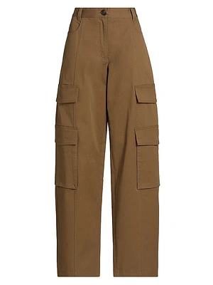 Bea Stretch-Cotton High-Waisted Pants