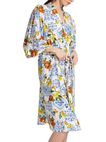 Citrus-Print Cotton Robe