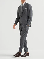 Super 120s Virgin Wool Overcheck Formal Fit Trousers
