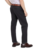 Virgin Wool Houndstooth Formal Fit Trousers