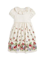 Little Girl's & Girl's Floral Sateen Dress