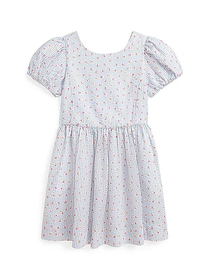 Little Girl's & Printed Seersucker Dress