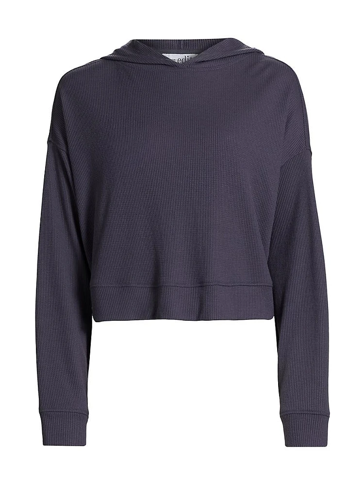 Mila Waffle-Knit Hoodie