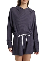Mila Waffle-Knit Hoodie