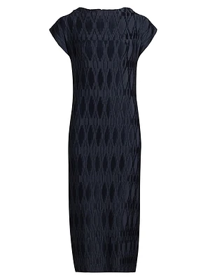 Gramercy Pleated Cap-Sleeve Midi-Dress