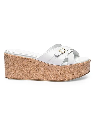 Calypso Leather Wedge Sandals