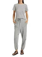 Dulce Cotton-Blend Jersey Drawstring Sweatpants