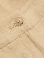 Beatrice Linen-Silk Tailored Shorts