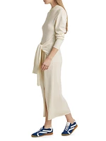 Luca Silk-Blend Tie-Waist Sweater Maxi Dress