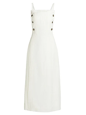 Candice Linen-Blend A-Line Maxi Dress