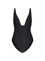 Plunging V-neck One-Piece Swimsuit