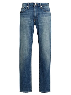Modern Straight-Leg Washed Jeans