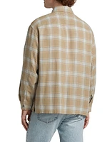 Plaid Button-Front Shirt
