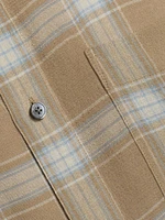 Plaid Button-Front Shirt