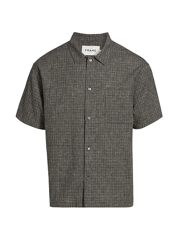 Cotton & Linen Button-Front Shirt
