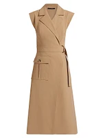 Silvia Stretch-Cotton Wrap Dress