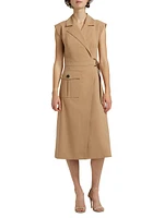 Silvia Stretch-Cotton Wrap Dress