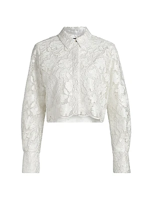 Beatrix Long-Sleeve Floral Lace Top