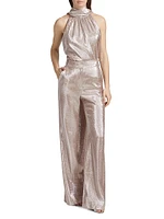 Hattie Tieneck Sleeveless Metallic Top