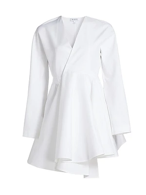 Asymmetrical Cotton Minidress