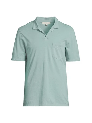 Johnny Collar Pique Cotton Polo Shirt