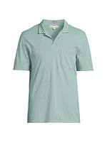Johnny Collar Pique Cotton Polo Shirt