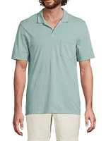 Johnny Collar Pique Cotton Polo Shirt