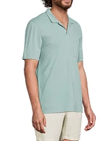 Johnny Collar Pique Cotton Polo Shirt