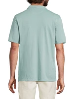 Johnny Collar Pique Cotton Polo Shirt