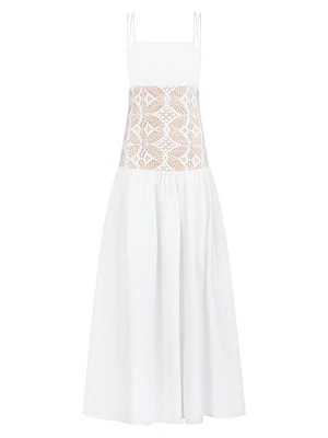 Pilar Linen & Lace Maxi Dress