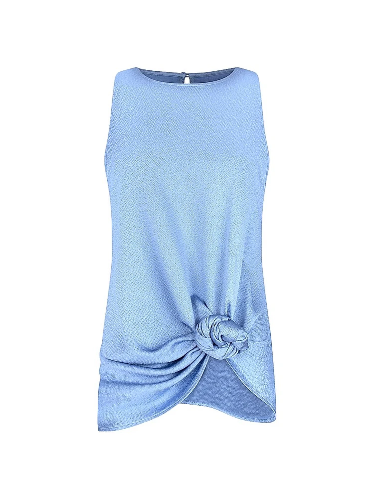 Tanima Knotted Satin Blouse