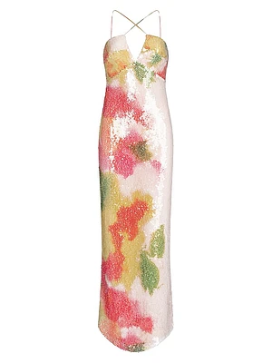Lisseth Sequined Slip Gown