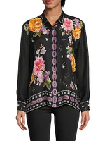 Rosalynda Floral Button-Down Shirt