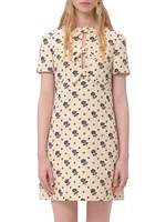 Short Dress in Crepe Couture