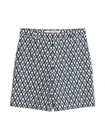 Cotton Popeline Bermuda Shorts with Toute La V Print