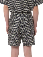 Cotton Popeline Bermuda Shorts with Toute La V Print